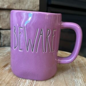 BEWARE Purple Rae Dunn Coffee Mug Brand New